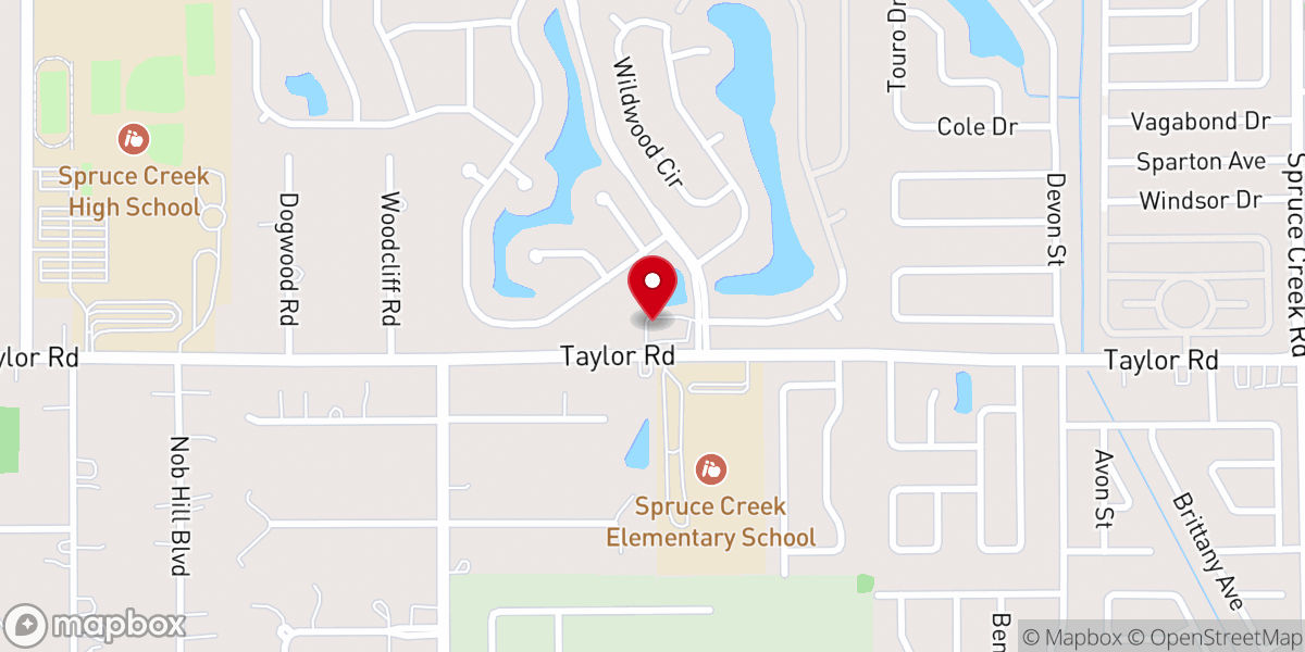 Map showing location of Port Orange United Church-Christ