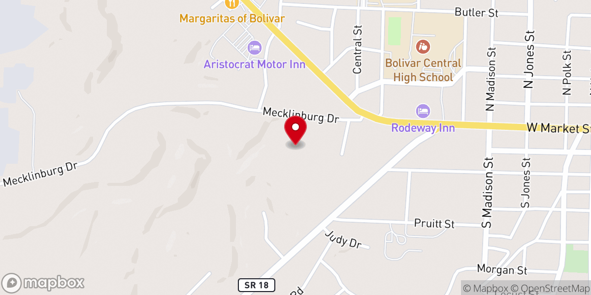 Map showing location of St Mary's Catholic Church