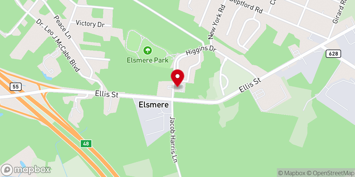 Map showing location of Emanuel Church