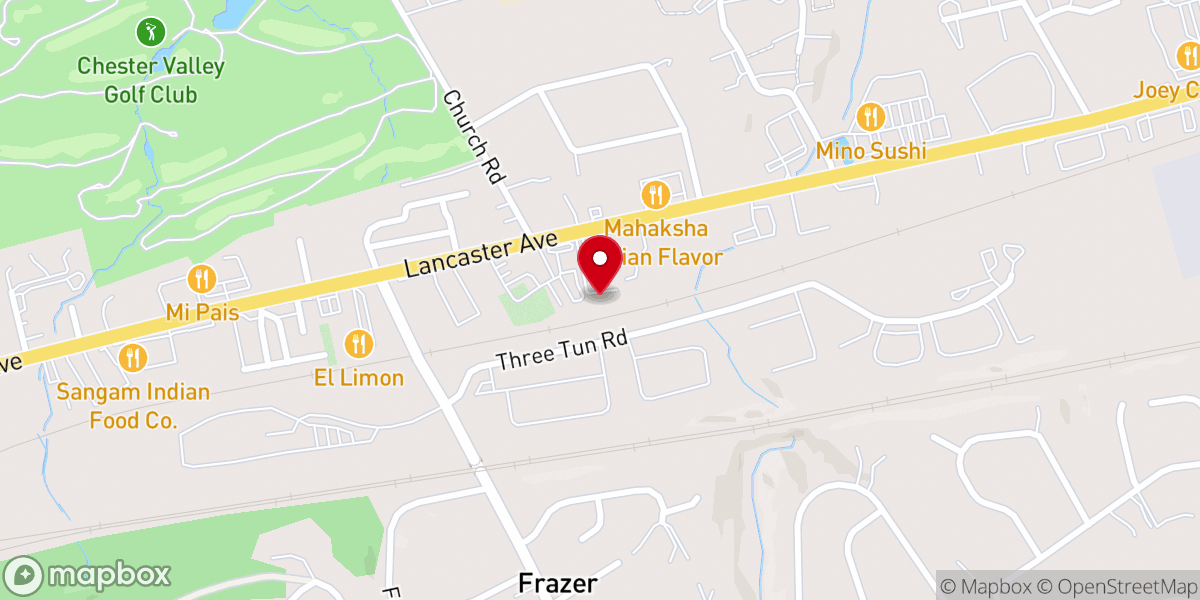 Map showing location of Word of Life Church Pennsylvania