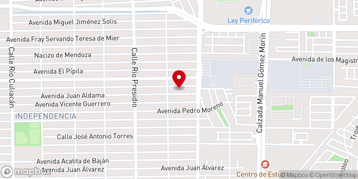 Map showing location of Parroquia de Nuestra Señora de la Paz