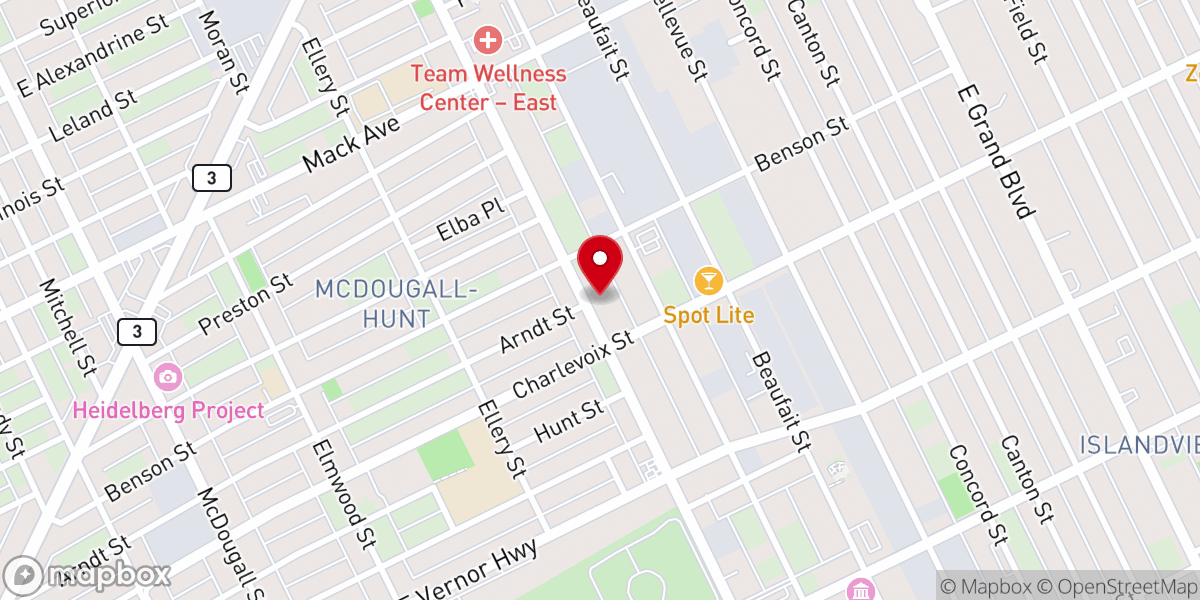 Map showing location of House of God Church