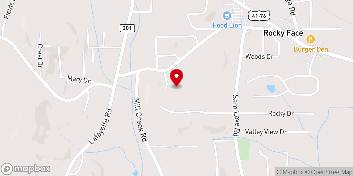 Map showing location of Tommy and Mary Lynn Crider Ministries Inc