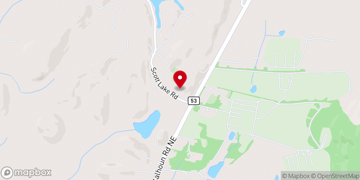 Map showing location of Lakeview Church