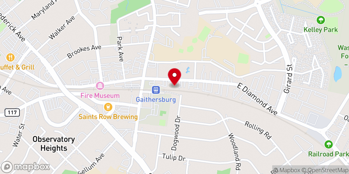 Map showing location of Highlight Church - Gaithersburg