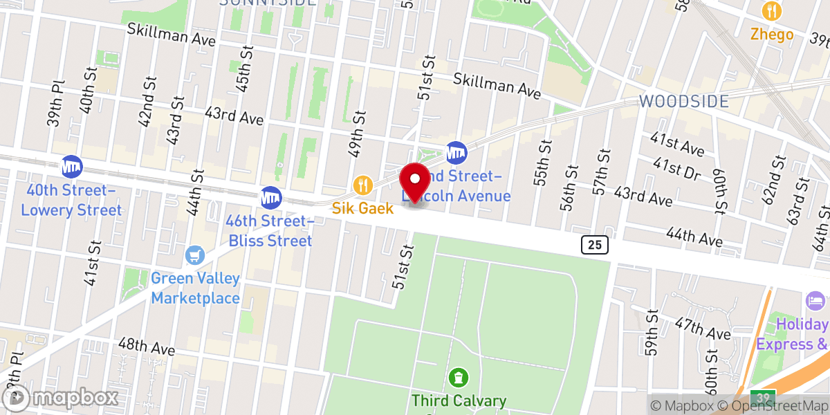 Map showing location of N.Y. Nam Presbyterian Church
