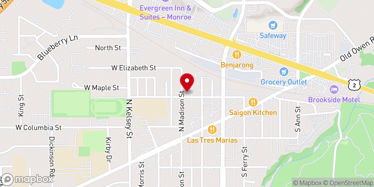 Map showing location of Madison Hill Chapel