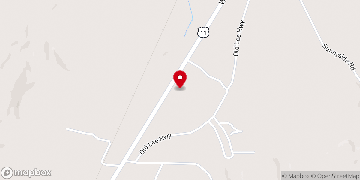 Map showing location of New Harvest Worship Center