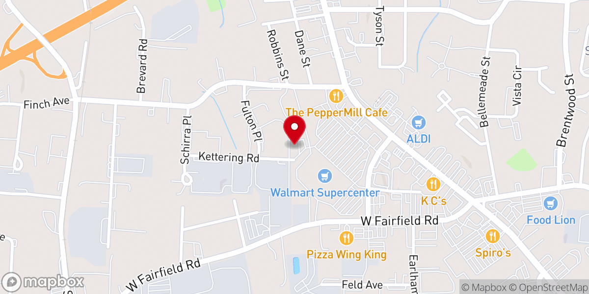 Map showing location of Circle City Church
