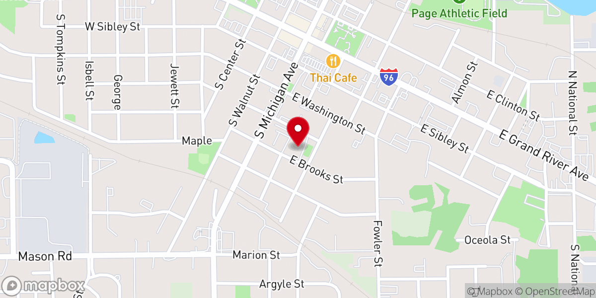 Map showing location of Centerpointe Church