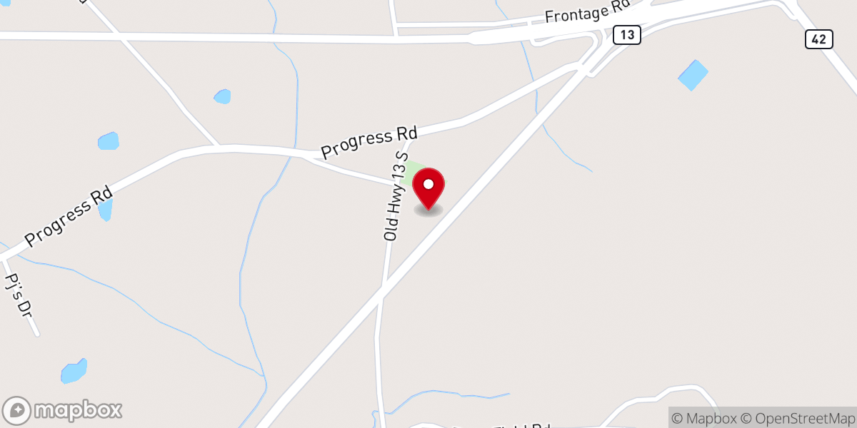 Map showing location of Bethany Baptist Church