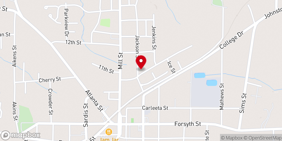 Map showing location of East Mt Sinai Baptist Church