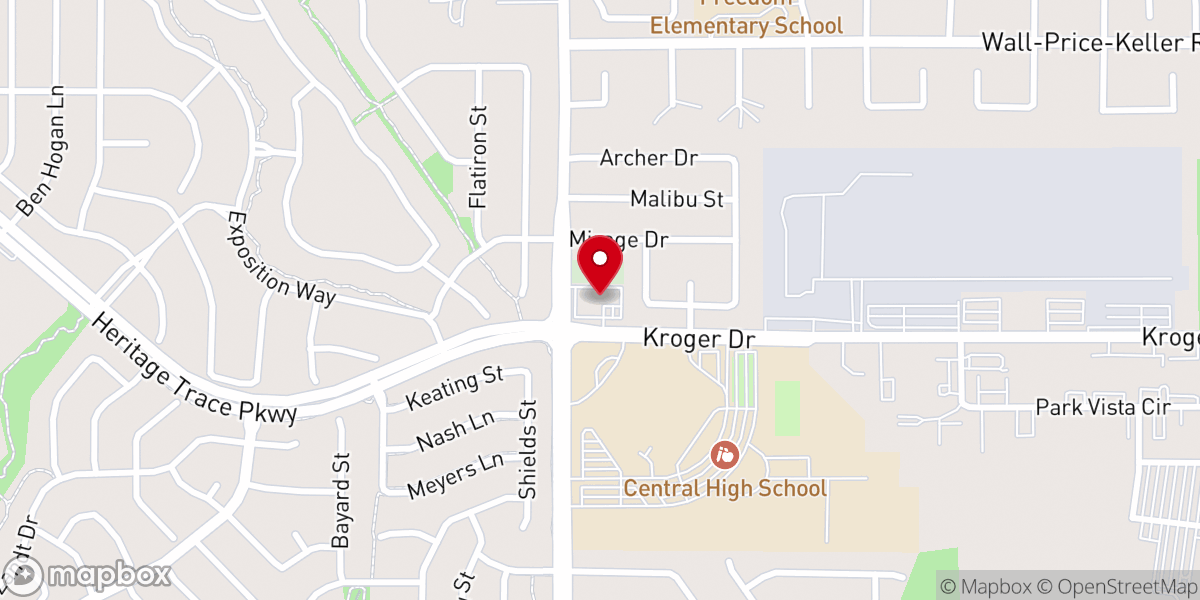 Map showing location of Grace Bible Fellowship