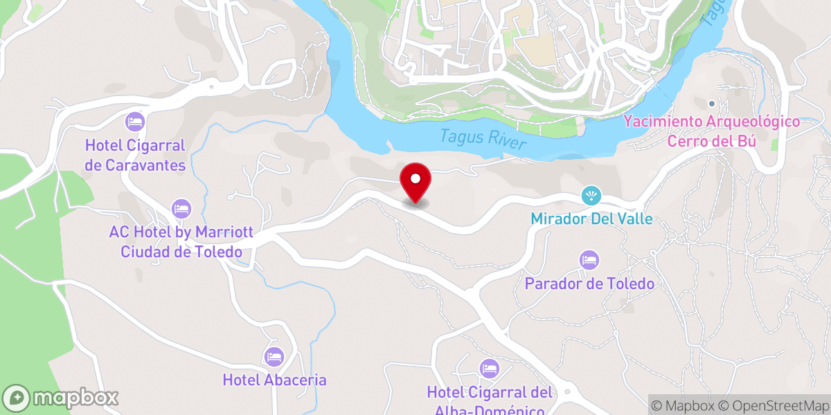Map showing location of Mirador de Toledo