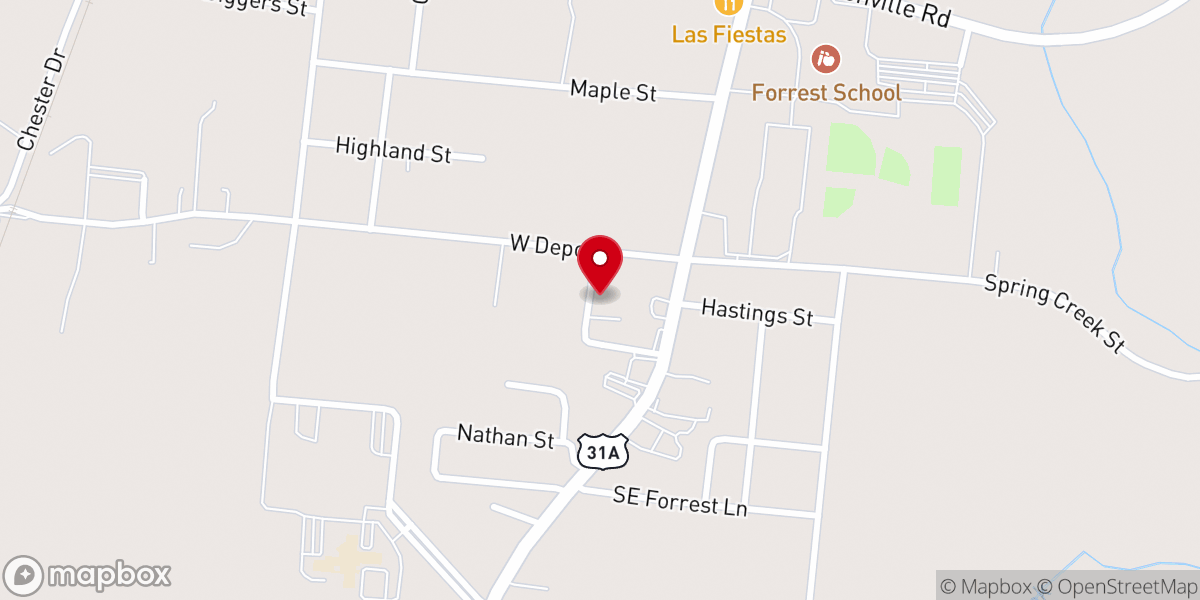 Map showing location of United Communications - Internet Provider for Middle TN