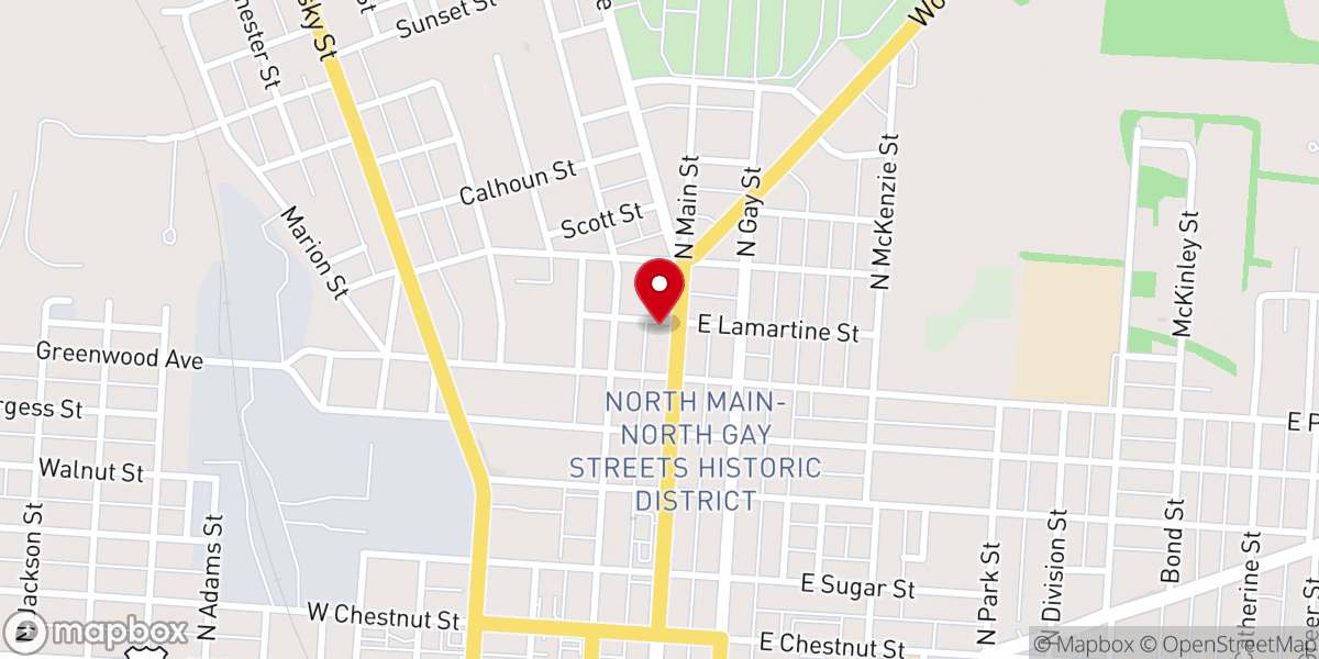 Map showing location of Mt Vernon Foursquare Church