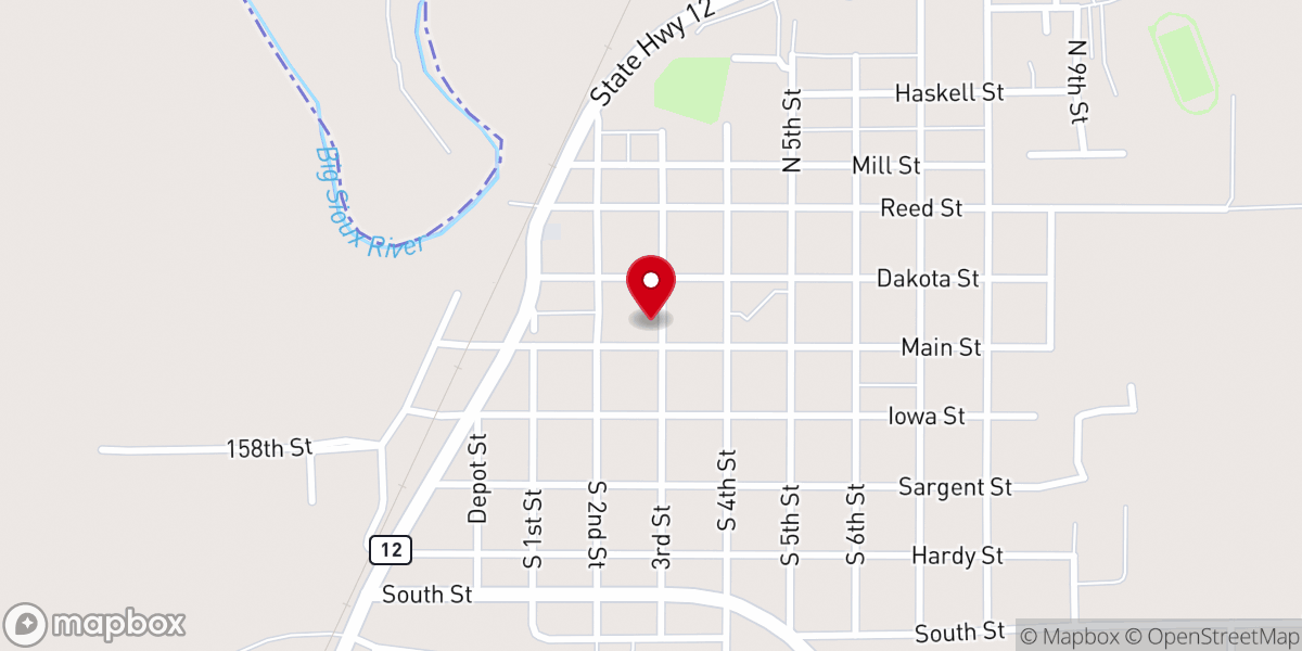 Map showing location of Immanuel Lutheran Church