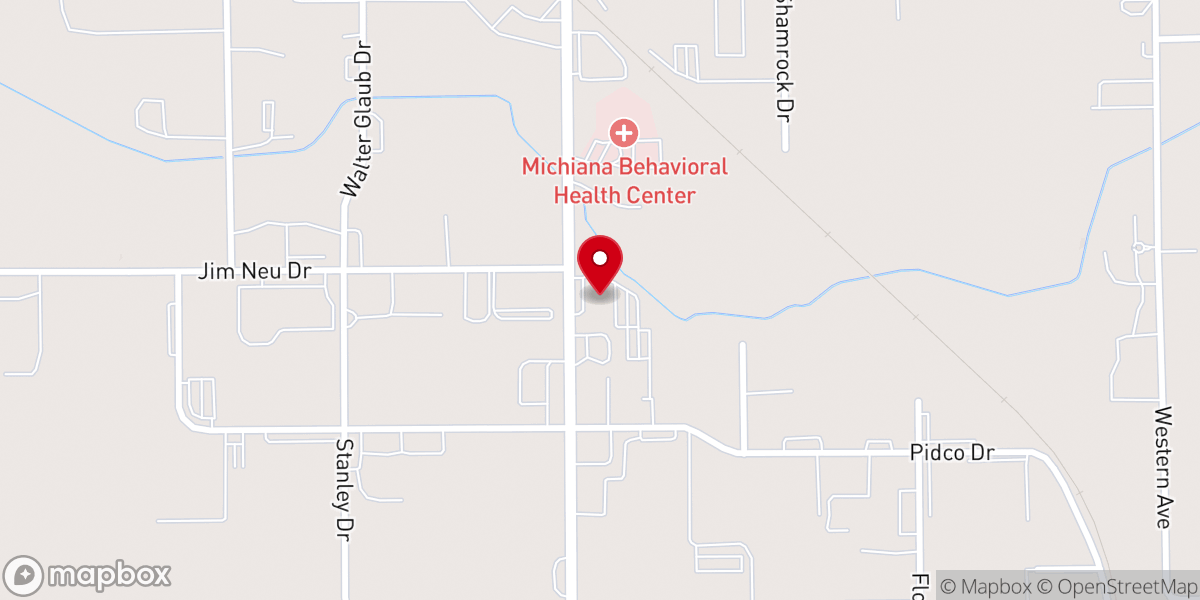 Map showing location of Crossroads Church