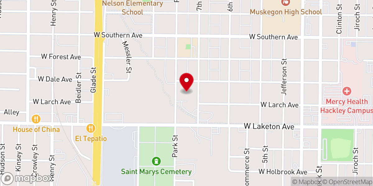Map showing location of Catholic Charities West Michigan