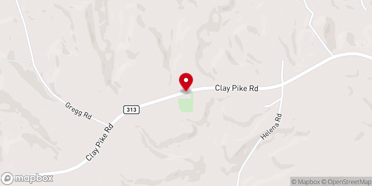 Map showing location of Harmony Church