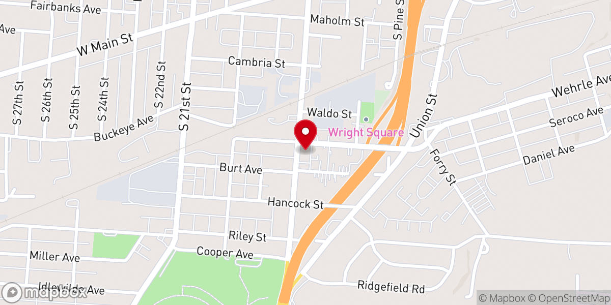 Map showing location of Newark Church of the Nazarene