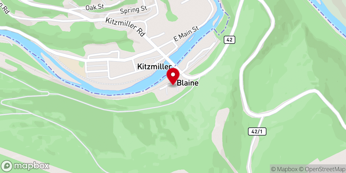 Map showing location of Blaine Full Gospel Church