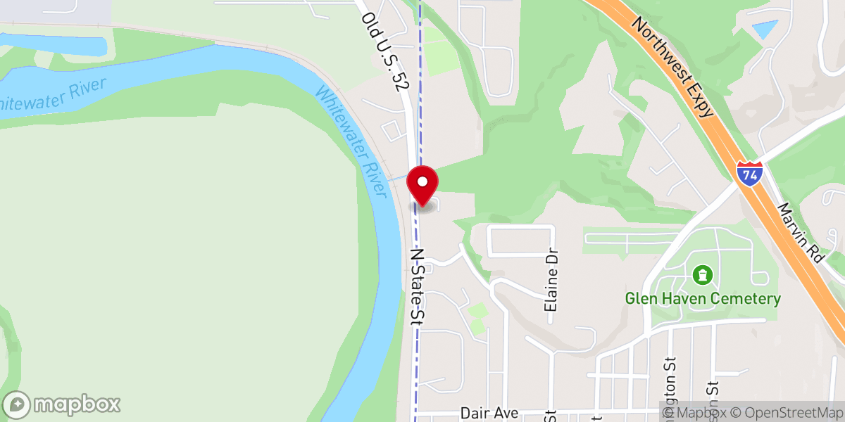 Map showing location of New Beginnings Worship Center