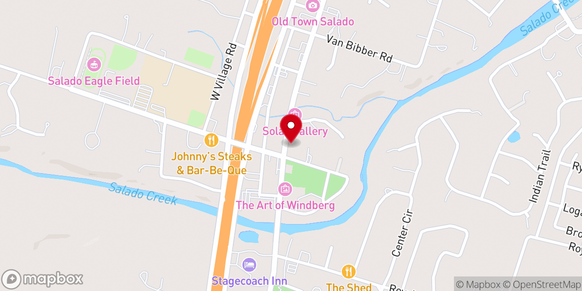Map showing location of Village Venue & Chapel
