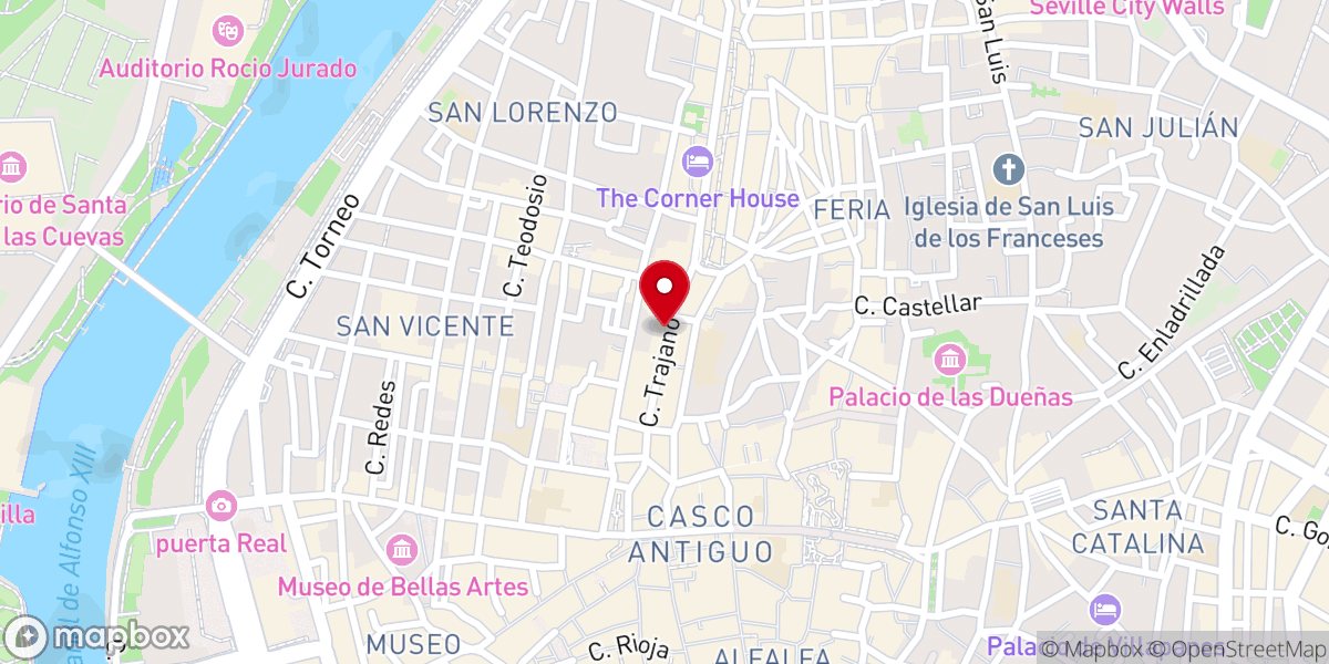 Map showing location of Capilla de los Luises