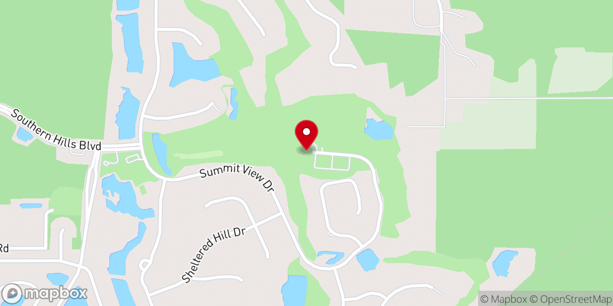Map showing location of Southern Hills Plantation Club