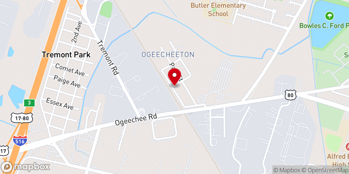 Map showing location of Mount Zion United Methodist Church