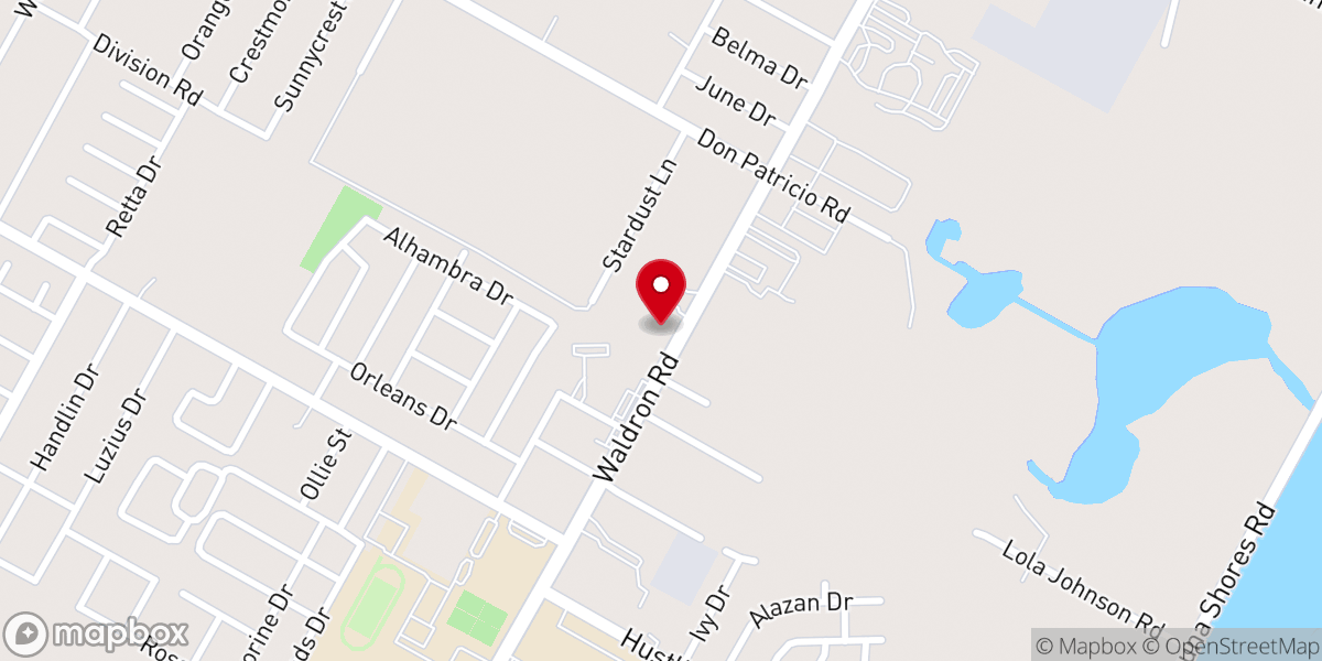 Map showing location of Waldron Road Baptist Church