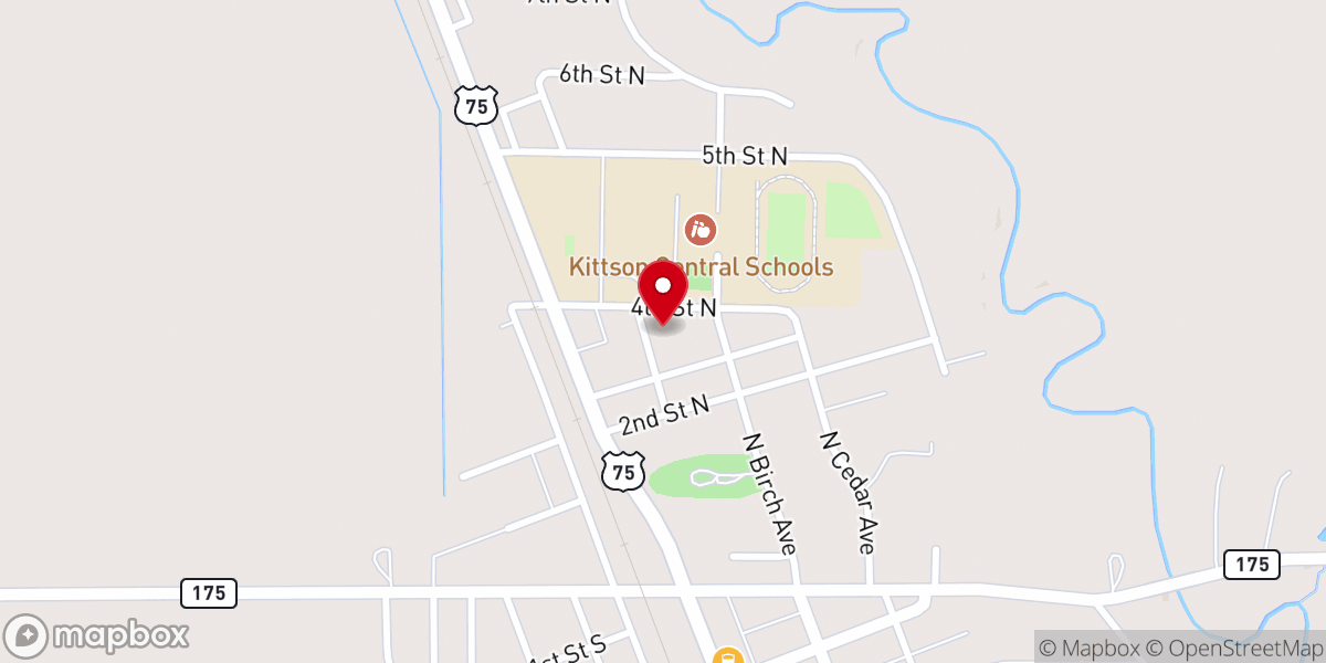 Map showing location of Presbyterian Church