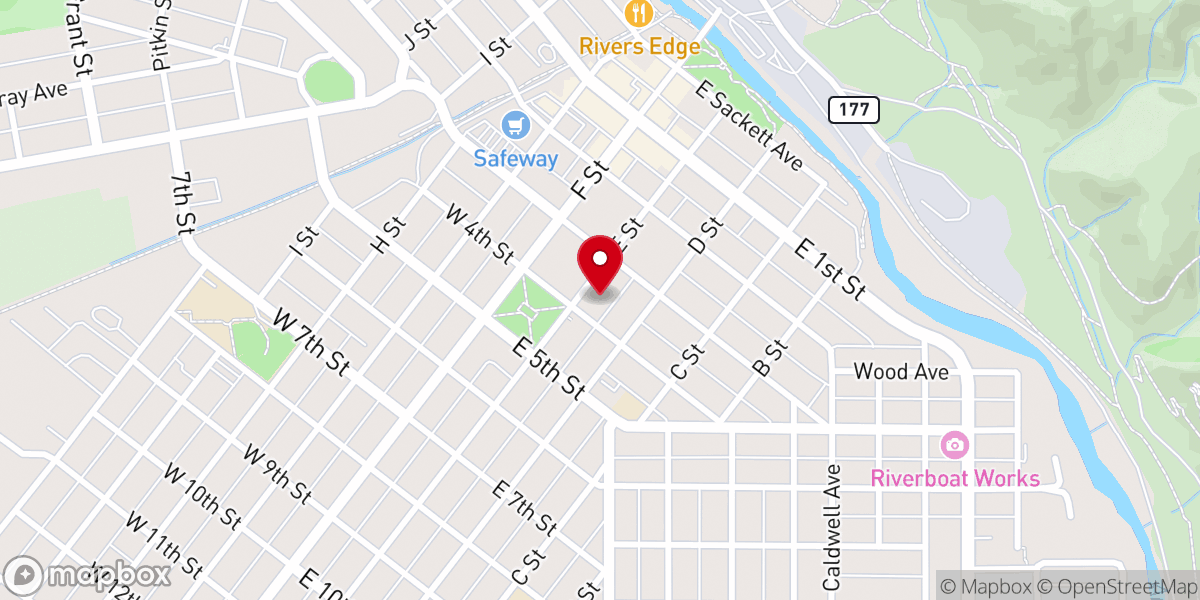 Map showing location of Episcopal Church of the Ascension