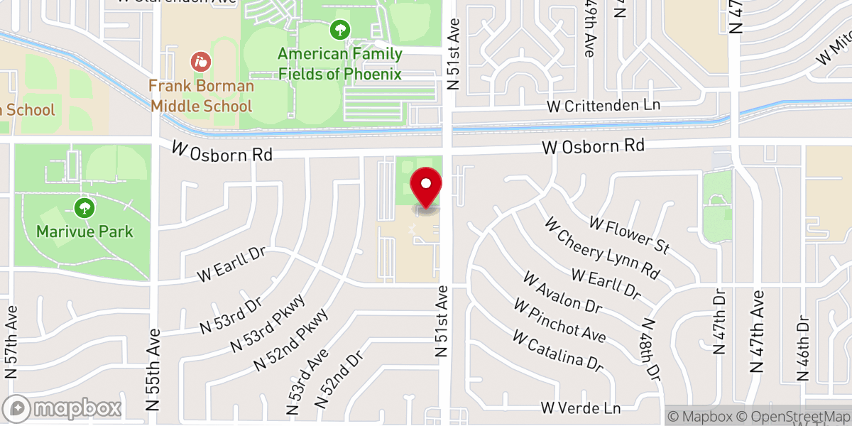 Map showing location of St. Vincent de Paul Roman Catholic Church