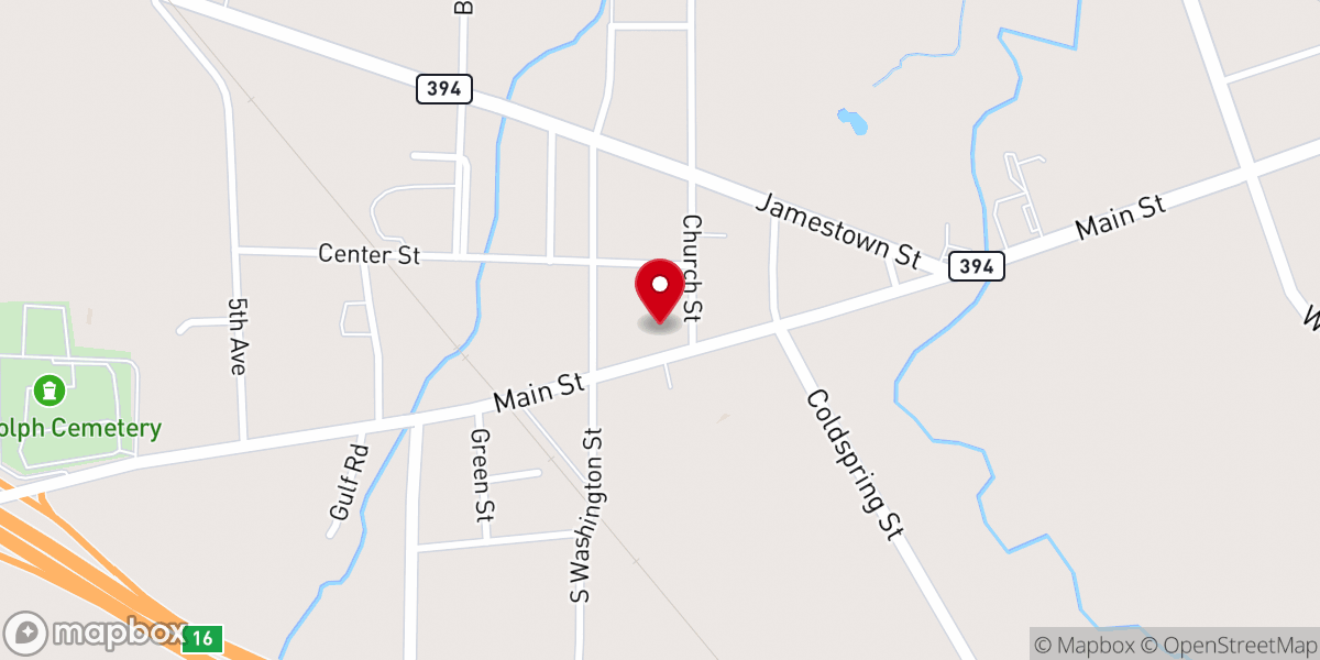 Map showing location of Randolph United Presbyterian