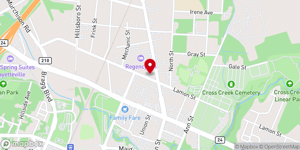 Map showing location of St. Joseph's Episcopal Church