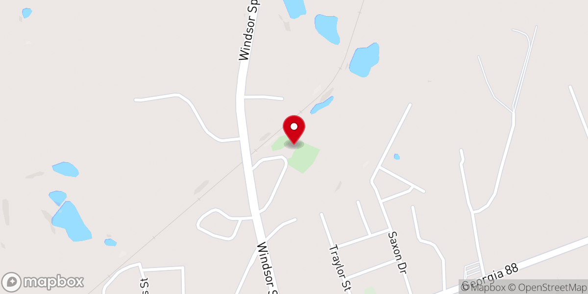 Map showing location of Historic First Ebenezer Baptist Church