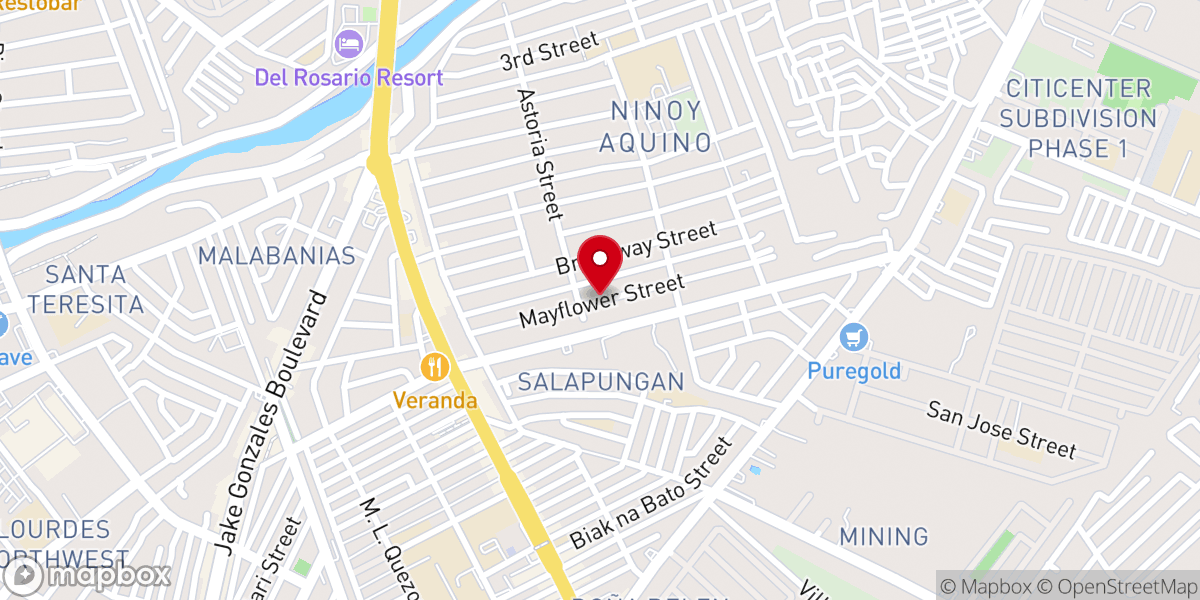 Map showing location of Amazing Grace Baptist Church of Angeles City