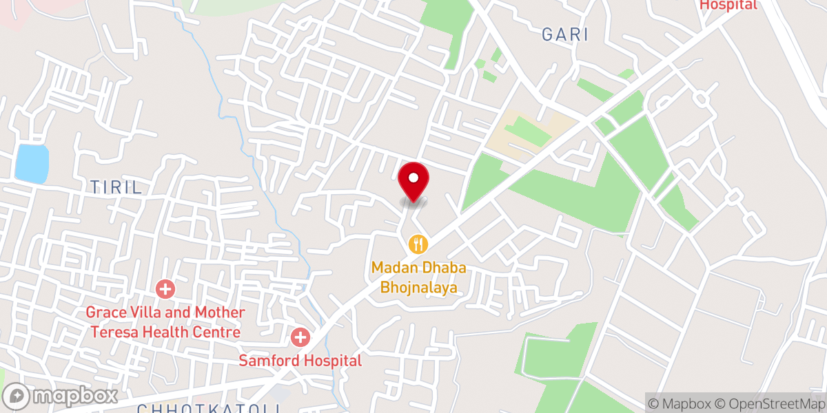 Map showing location of Carmel nivas ocd fathers