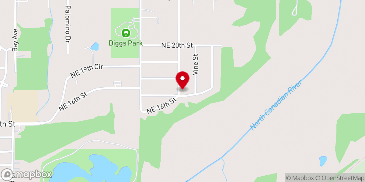 Map showing location of Church of the Living God New Temple