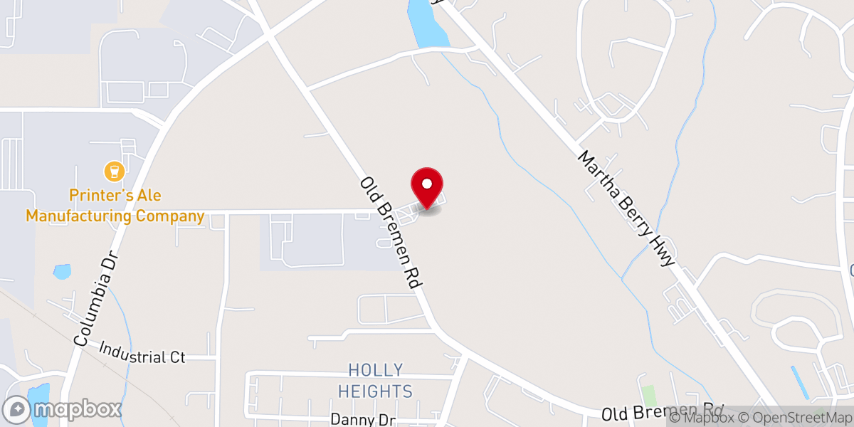 Map showing location of First Baptist Chuch of Carrollton