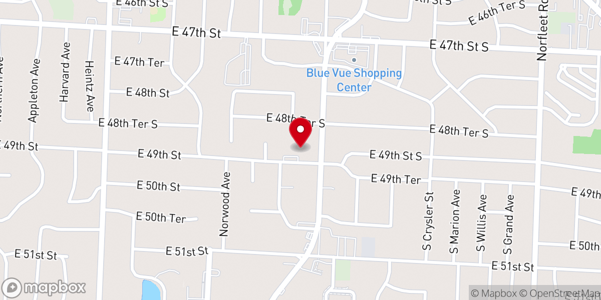 Map showing location of Ascension Lutheran Church