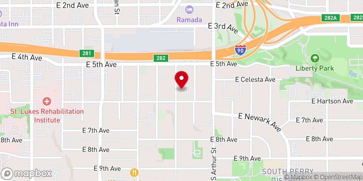 Map showing location of Highland Park United Methodist Church