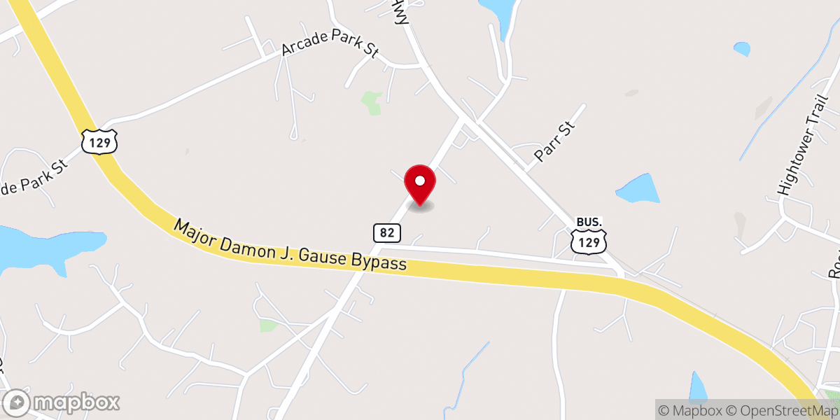 Map showing location of Arcade Presbyterian Church