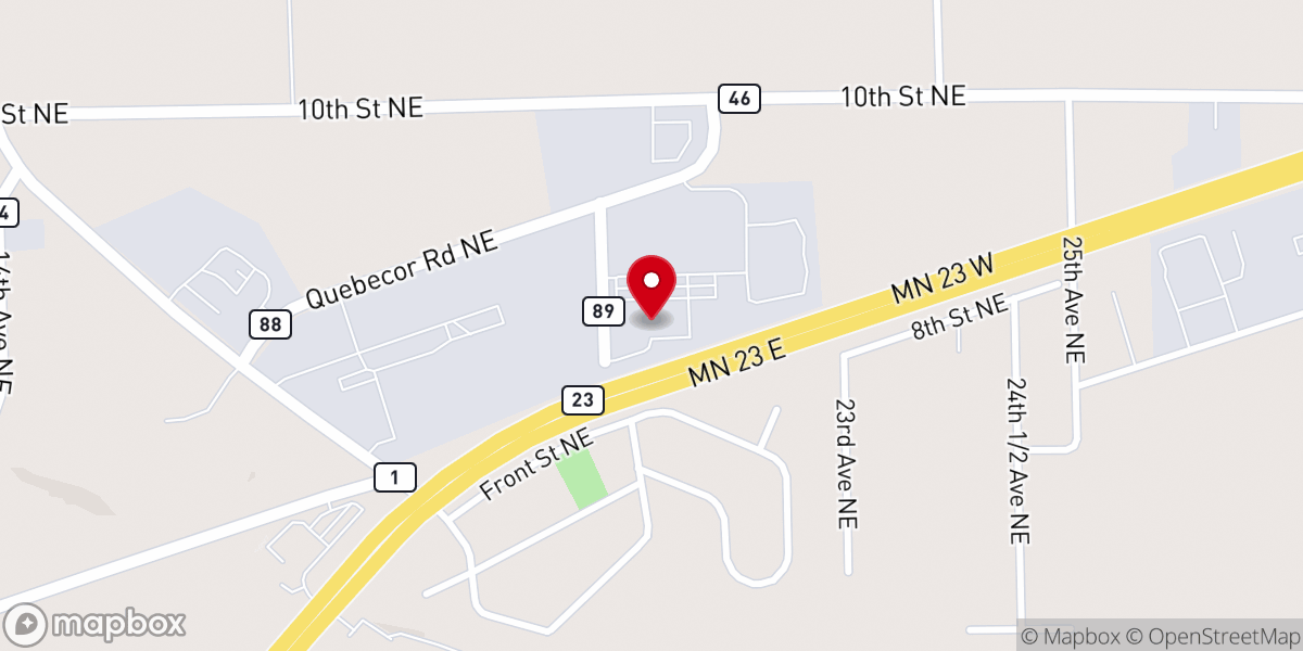 Map showing location of Joy Christian Center