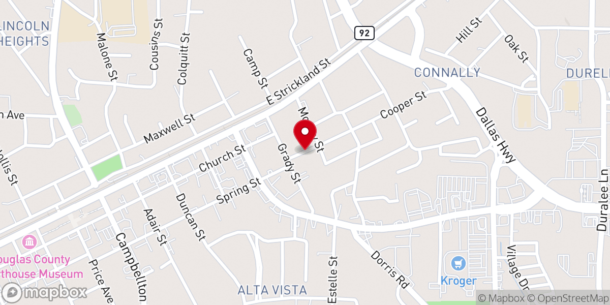 Map showing location of Church of God