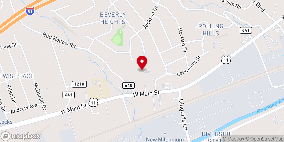 Map showing location of New Life Presbyterian Church