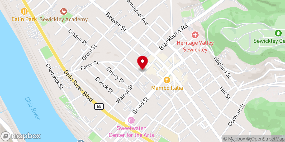 Map showing location of St Matthew's AME Zion Church