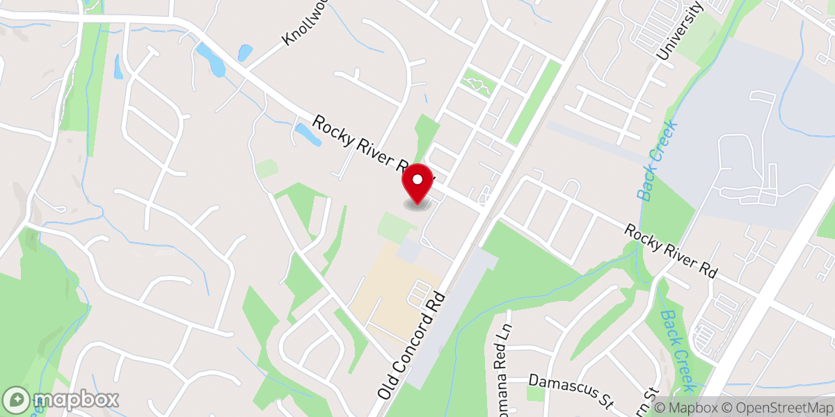 Map showing location of Newell Presbyterian Church